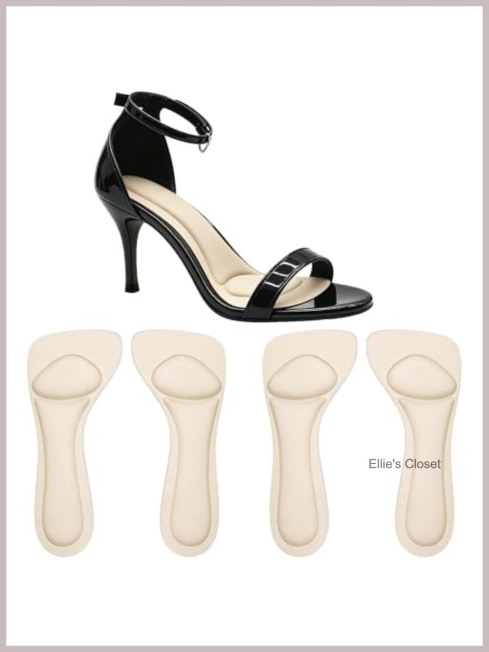 High Heel Cushion Inserts, 3/4 Length Metatarsal Pads, Shock Absorbing Foam,